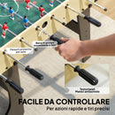 Calcio Balilla Pieghevole con Impugnature Antiscivolo 2 Palline e Segnapunti Verde e color Legno      