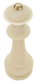 Decorazione Regina Quarzy Ø12x36 cm in Resina Bianco e Oro      