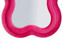 Specchio da Muro Miki Velluto Fuxia 60x4x160 cm in MDF e Poliestere e Specchio Fucsia      