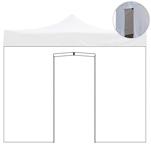 Telo Laterale 3x2 m Ricambio Per Gazebo con Porta Avvolginile Richiudibile Telo Oxford Impermeabile Bianco online