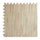 Tappeto Puzzle per Bambini Effetto Legno 4 Pezzi 60x60 cm Bianco