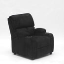 Poltrona Relax Reclinabile Manuale 100x76x94 cmin Microfibra Nero