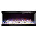 Camino Elettrico da Incasso 56,1x103,5x31,7 cm Effetto Fiamma 1500W Haiti 40 Nero