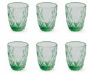 Set 6 Bicchieri Ø8x10 cm in Vetro Villa d'Este Home Tivoli Quarzo Verdi