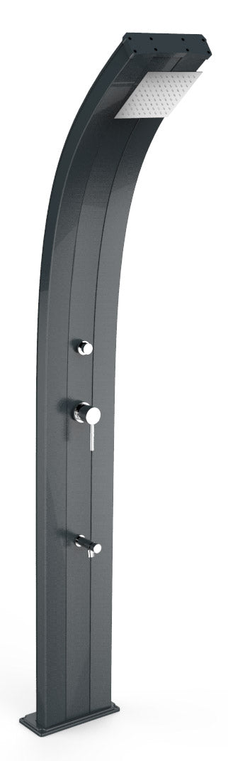 acquista Doccia Solare da Giardino 40L Miscelatore Temporizzato e Lavapiedi Arkema Dada Grigio Antracite