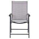 Set 2 Sedie da Giardino 58x64x94 cm in Textilene  Sanders Grigio e Nero