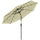 Ombrellone da Giardino Inclinabile Ø265 cm con 32 Luci LED Solari e Manovella Beige