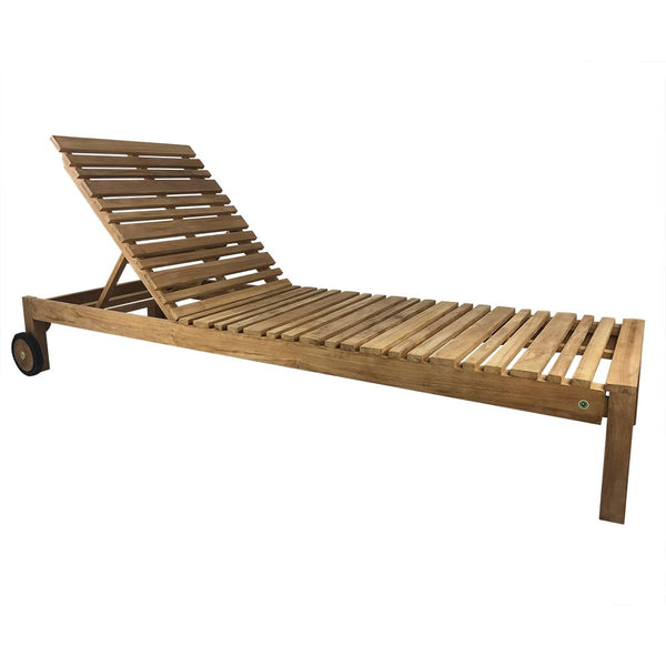 Lettino Prendisole Reclinabile Elafonisi 200x65x31,5 cm a Doghe in Legno Teak prezzo