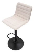 Sgabello Bar High Bianco 43x49,5x85,5 cm in Ferro e Compensato e Spugna e Poliestere Nero e Bianco      