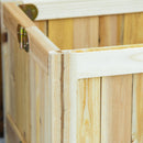 Fioriera Pieghevole 70x30x25 cm con Base Drenante in Legno Naturale