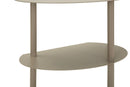 Comodino Saturno Tortora 49,5x27,5x49,5 cm in Metallo Grigio tortora      