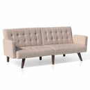Divano Letto 192x75x76 cm in Tessuto Beige