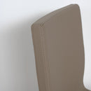 Sedia 52x52x87 cm Trudy gambe bianche in Similpelle Tortora