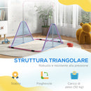 Barra Trazioni per Bambini Pieghevole Altezza Regolabile 88-128 cm in Acciaio Rosa  