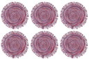 Set 6 Tovagliette con Frange Ø45x0,5 cm  in Polipropilene VdE Tivoli 1996 Shades of Provence