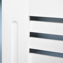 Copritermosifone a Doghe 172x19x81 cm con Ripiano Portaoggetti in MDF Bianco  