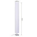 Lampada da Terra 160 cm con Interruttore a Pedale in Acciaio Inox Bianco 