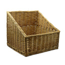Cesta espositore in vimini quadra cm 45x45xh20/40