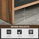 Mobile TV 109x35x38 cm 2 Ante in Metallo 2 Ripiani Marrone