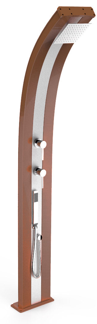 Doccia Solare da Esterno Giardino 40L Miscelatore e Doccetta Mobile Arkema Dada Fascia Inox Oro Van Gogh prezzo