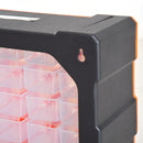 Cassettiera Box per Accessori Minuteria Arancione 38x16x47.5 cm 