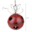 Addobbi Natalizi Sfera da Appendere Ø 20 cm in Metallo Rosso e Verde