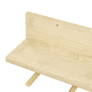 Mensola da Parete con 7 Ganci per Ingresso e Soggiorno 80x12x20 cm in Legno di Abete 