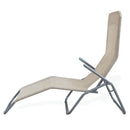 Lettino Sdraio a Dondolo 190x58x97 cm Struttura in Acciaio e Rivestimento in PVC e Poliestere Avorio Mélange      
