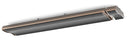 Radiatore Elettrico da Soffitto ad Infrarossi in Alluminio 2400W Jessen Nero
