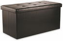 Baule Cassapanca Pouf Contenitore in Similpelle Soriani Nero