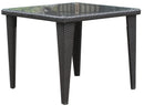 Tavolino da Giardino 90x90x75 cm in Polyrattan Bauer Mafalda Marrone