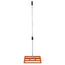 Rastrello Livellante Estensibile 50x32x125-195 cm Livellatrice in Acciaio Arancione 