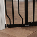 Cancelletto di Sicurezza per Cani Estensibile 75-95x76A cm in Acciaio e ABS Nero   