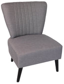 Poltroncina Imbottita in Tessuto Motti Felix Grigio Scuro