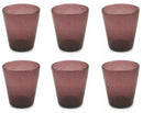 Set 6 Bicchieri Ø9x10 cm in Vetro Soffiato Villa d'Este Home Tivoli Cancun Viola