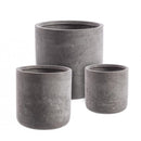 Set 3 Vasi Cemento Cilindro Grigio
