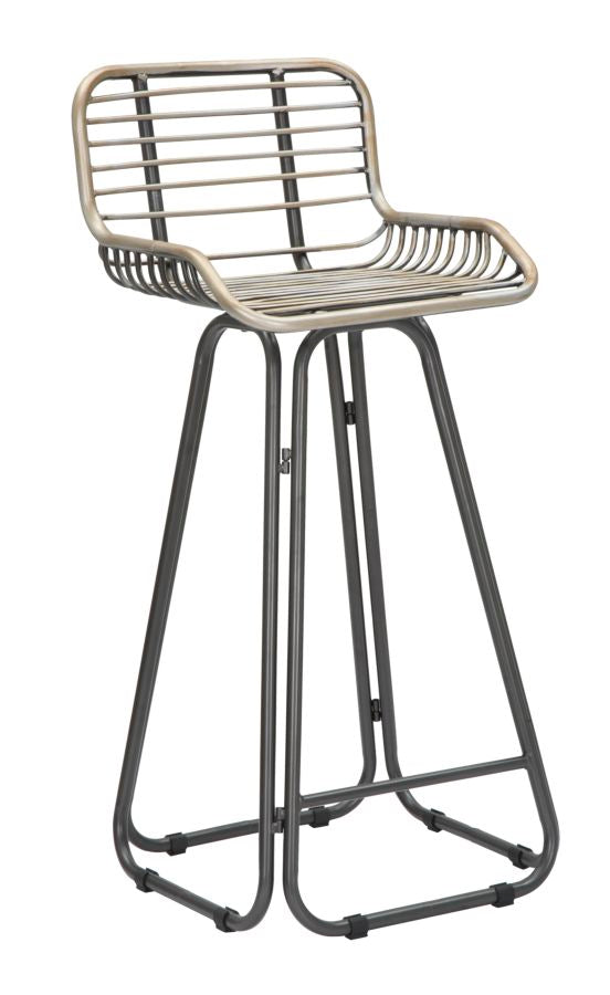 Sgabello Dublin 45x45x102 cm in Ferro Grigio e Verde sconto