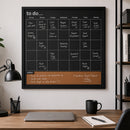 Planning Board Lavagna Settimanale 56x56 cm Pianificazione Settimana Nero      
