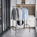 Stender Appendiabiti con Ruote 120x60x150 cm in Ferro  Nero