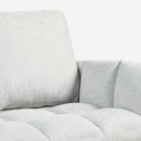 Divano 2 Posti 186x78x87 cm in Tessuto Grigio chiaro