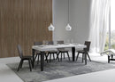 Tavolo Allungabile 110-194x70x77 cm Flame Bianco Frassino e Antracite