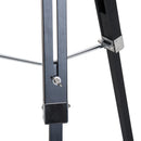 Lampada da Terra Tripode in Legno e Paralume in Metallo Altezza 102/152cm  Nero