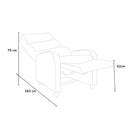 Poltrona Relax Reclinabile Manuale 69x91x102 cm in Similpelle Beige
