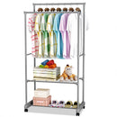 Stender Appendiabiti Doppio 77x39x157 cm in Metallo Wild Grigio