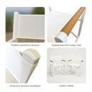 Set 2 Sedie da Regista Fellini 56x45x87 cm in Alluminio e Textilene Bianco e Legno
