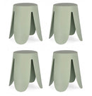 Set 4 Sgabelli  Ø37x47 cm in Similpelle Imogen Tiffany