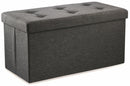 Baule Cassapanca Pouf Contenitore in Polyestere Soriani Antracite