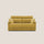 Divano Letto 3 Posti 196x102x97 cm in Tessuto Giallo
