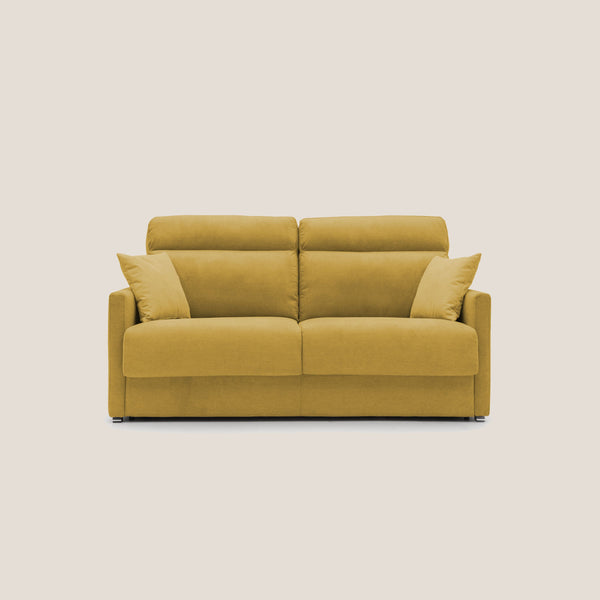 Divano Letto 3 Posti 196x102x97 cm in Tessuto Giallo acquista
