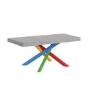 Tavolo Allungabile 140-400x90x77 cm Volantis Premium Cemento Telaio 4B 